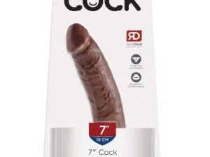 King Cock 7-inch Brown Dildo by Pipedream Products – Realistic Design with Suction Base