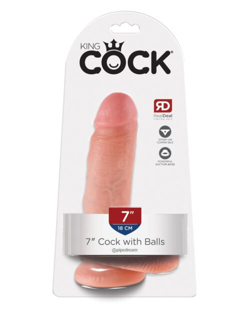 King Cock 7" Cock with Balls - Ivory by Pipedream Products, Part No. 550621