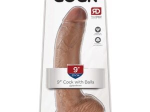 King Cock 9" Cock with Balls - Tan by Pipedream Products (Part No. 550822)