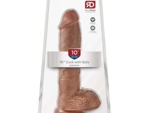 King Cock 10-inch Tan Vibrating Dildo with Realistic Detail and Suction Base by Pipedream Products (Part