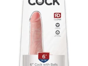 King Cock 6-inch Flesh Dildo with Balls by Pipedream Products - Realistic Ivory Design