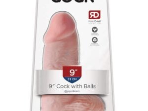 King Cock 9" Chubby Flesh Silicone Dildo by Pipedream Products - Ivory