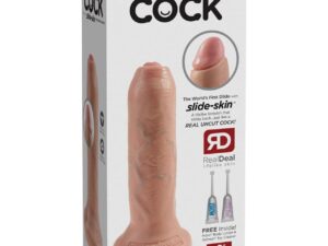 King Cock 6-Inch Uncut Dildo with Movable Foreskin - Pipedream Products