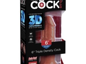 King Cock Plus 6" Triple Density Brown Dildo by Pipedream Products