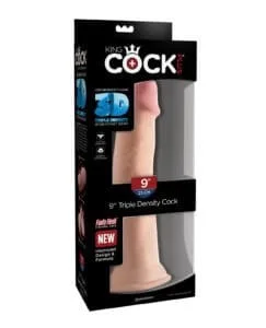 King Cock Plus 9" Triple Density Dildo by Pipedream Products, Ivory