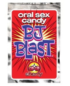 Pipedream Products BJ Blast Oral Sex Candy - Cherry | Edible Fizzing, Popping & Bursting Treat for Couples