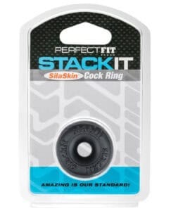 Perfect Fit Stackit Cock Ring – Black for Enhanced Comfort and Extended Wear