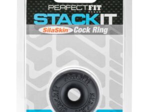 Perfect Fit Stackit Cock Ring – Black for Enhanced Comfort and Extended Wear