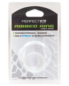 Perfect Fit Ribbed Ring - Clear | Durable Silicone and TPR Cock Ring for Comfort and Longevity
