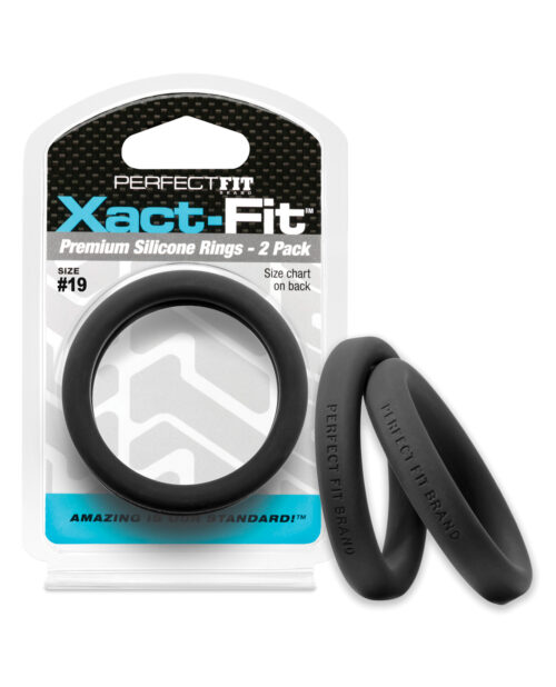 Perfect Fit Xact-Fit #19 Penis Enhancement Cock Ring Pack of 2 by Perfect Fit