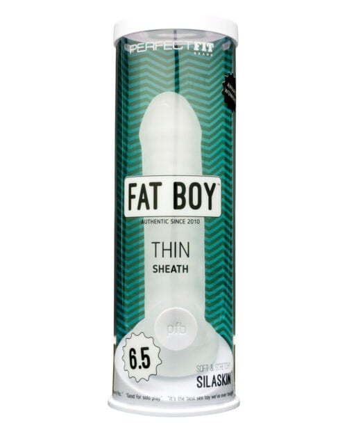 Perfect Fit Fat Boy Thin 6.5" Penis Enhancement Sheath - Clear by Perfect Fit