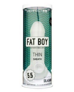 Perfect Fit Fat Boy Thin 5.5 inch Penis Enhancement Sheath - Clear Silicone