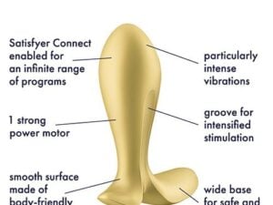 Satisfyer Intensity Plug Medium Yellow Silicone Vibrating Anal Plug with App Control