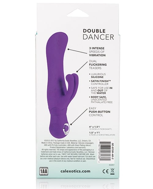 Personality Vibes Posh Silicone Double Dancer Vibrator in Purple - Image 2