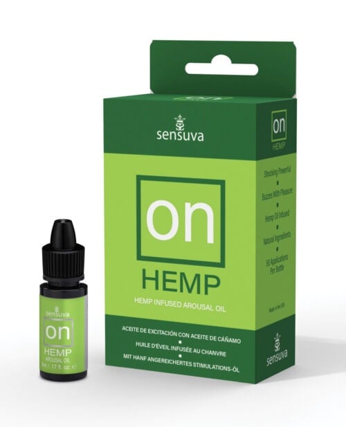 On Hemp Arousal Oil Medium Box – 5 ml by Sensuva for Enhanced Sensation and Pleasure