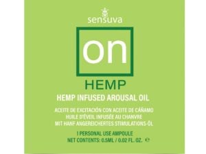 On Hemp Arousal Oil – Sensuva and Valencia Naturals, Single Use Ampoule Pack