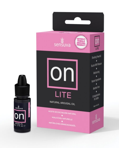 On Lite Arousal Oil Medium Box - 5 ml by Sensuva Enhance Sensation and Intimacy Naturally