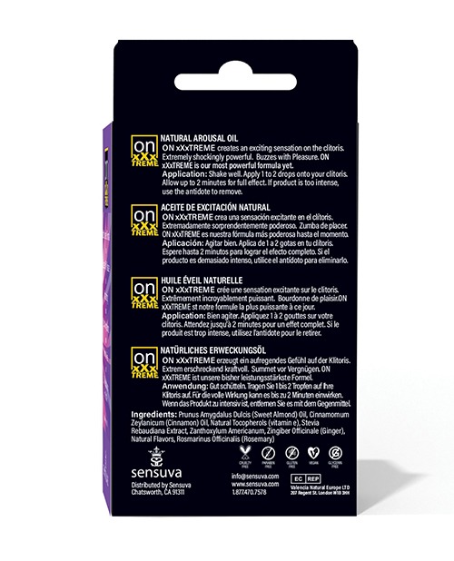 On XXXtreme Arousal Oil Medium Box – Sensuva & Valencia Naturals, 5 ml (2 Bottles) - Image 3