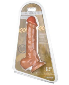 Major Dick Straight with Balls & Suction Cup Commander in Chief - Vanilla by Si Novelties