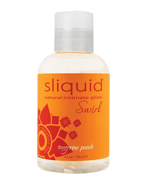 Sliquid Naturals Swirl Tangerine Peach Flavored Water-Based Lubricant - 4.2 oz - Image 3
