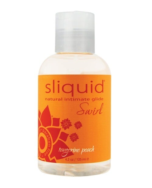 Sliquid Naturals Swirl Tangerine Peach Flavored Water-Based Lubricant - 4.2 oz