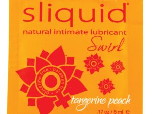 Sliquid Naturals Swirl Peach Flavored Water-Based Lubricant - 0.17 oz Foil Pack