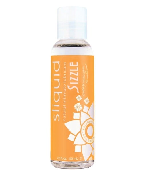 Sliquid Naturals Sizzle Water-Based Lubricant - 2 oz Bottle for Her with Warming and Cooling Sensation