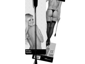 Sex & Mischief Slender Impulse Crop – 25.75 Inch Leather and Fiberglass Bondage Tool for Couples
