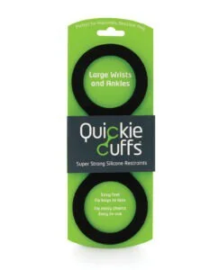 Creative Conceptions Quickie Cuffs Large Black – Flexible Silicone Bondage Restraints