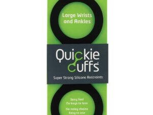Creative Conceptions Quickie Cuffs Large Black – Flexible Silicone Bondage Restraints