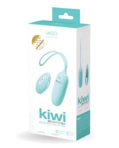 VeDO Kiwi Rechargeable Vibrating Bullet – Tease Me Turquoise, Waterproof & Discreet Pleasure Toy