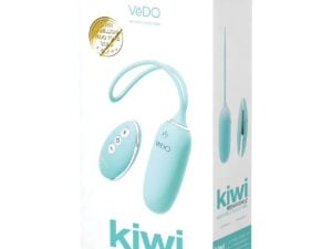 VeDO Kiwi Rechargeable Vibrating Bullet – Tease Me Turquoise, Waterproof & Discreet Pleasure Toy