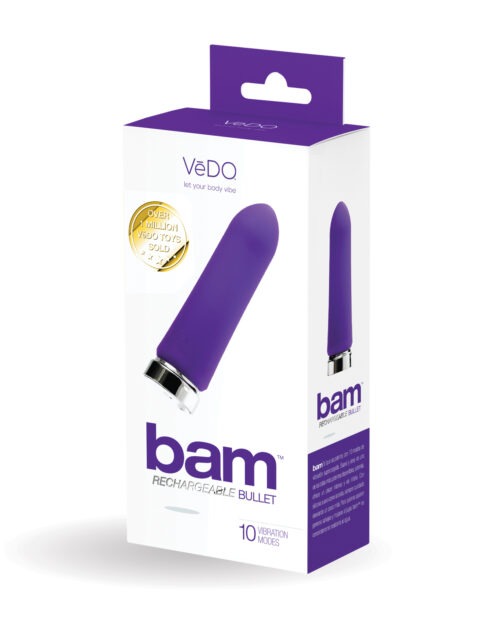 VeDO Bam Rechargeable Bullet - Into You Indigo | Powerful Waterproof Vibrator with 10 Modes