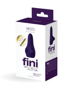 VeDO Fini Rechargeable Bullet Vibe - Purple, Waterproof Clitoral Stimulator with 10 Vibration Modes