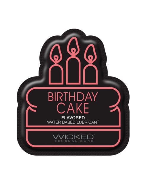 Wicked Sensual Care Birthday Cake Water-Based Lubricant – 0.1 oz Packet