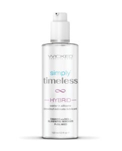 Wicked Sensual Care Simply Timeless Hybrid Water & Silicone Lubricant – 4 oz Bottle