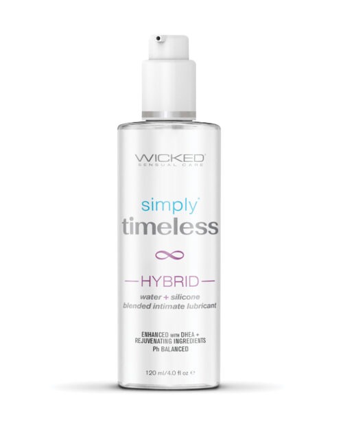 Wicked Sensual Care Simply Timeless Hybrid Water & Silicone Lubricant – 4 oz Bottle