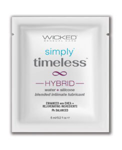 Wicked Sensual Care Simply Timeless Hybrid Water & Silicone Lubricant – 0.2 oz Foil Pack