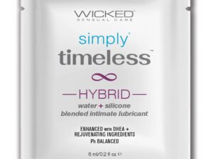 Wicked Sensual Care Simply Timeless Hybrid Water & Silicone Lubricant – 0.2 oz Foil Pack