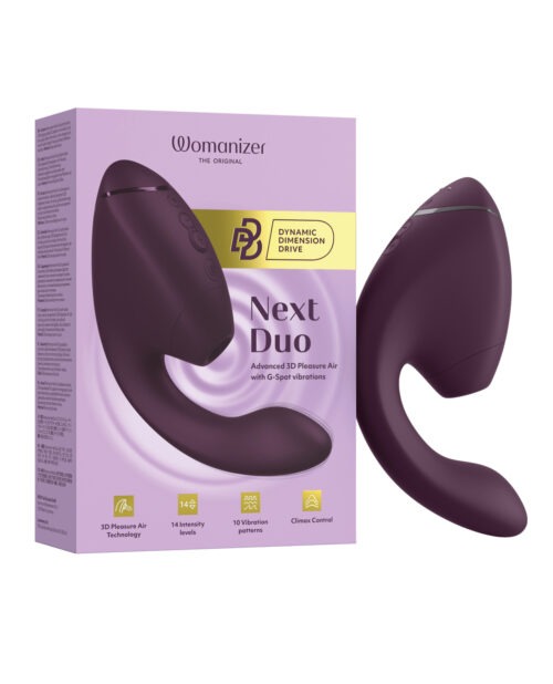 Womanizer Next Duo Dual Stimulator with Womanizer and We-Vibe Technologies - Purple