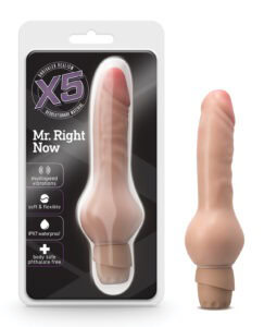 Blush X5 Mr. Right Now Vibrating Dildo - Beige