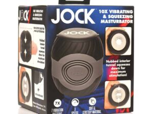 Curve Toys Jock 10x Vibrating Double Masturbator – Dual-Ended Soft TPE Design with Multi-Speed and Vibration
