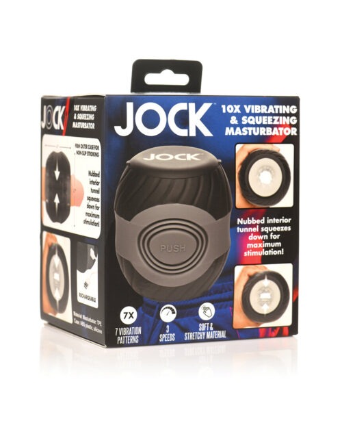 Curve Toys Jock 10x Vibrating Double Masturbator – Dual-Ended Soft TPE Design with Multi-Speed and Vibration Modes