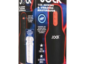 Curve Toys Jock 15x Sucking & Vibrating Masturbator – Realistic Size, Multi-Speed & Pattern Vibrations, Soft