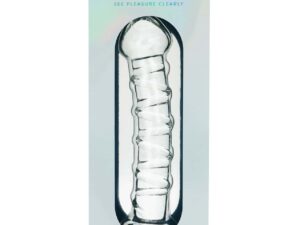 Clarity Seraphic Spiral Glass Dildo - Hand-Blown Borosilicate with Spiral Texture for Enhanced Sensation