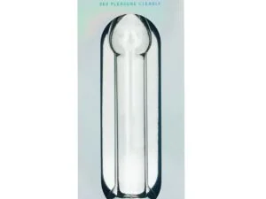 Clarity Seraphic Serenade Glass Dildo - Hand-Blown Borosilicate with Spiral Texture and Ergonomic Design