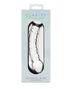 Clarity Celestial Bliss Double-Ended Glass Dildo for Versatile Pleasure