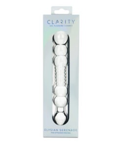 Clarity Elysian Serenade Glass Dildo – 7.5 Inch Deep G-Spot Stimulation, Body-Safe Borosilicate Glass