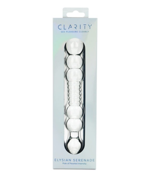 Clarity Elysian Serenade Glass Dildo – 7.5 Inch Deep G-Spot Stimulation, Body-Safe Borosilicate Glass
