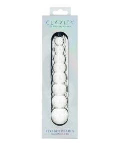Clarity Elysian Pearls Beaded Glass Dildo – 6.7 Inch Insertable Length for G-Spot & Temperature Play